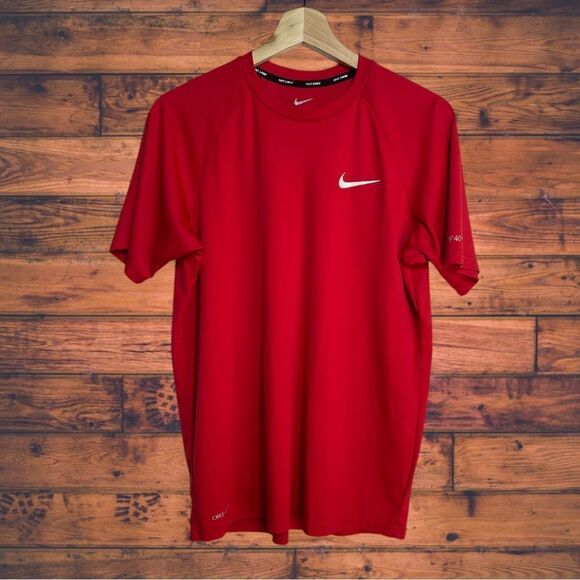 5āfor $25š„NikeāDri-Fit Swim Red Short Sleeve Athletic T-Shirt Small - Picture 1 of 8